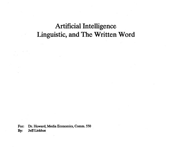 Artificial intelligence and advertising